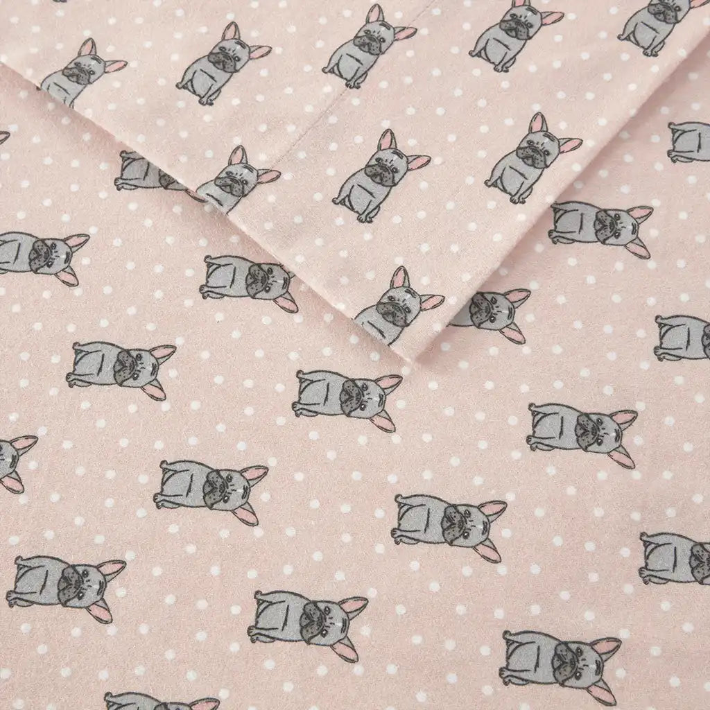 Cozy Cotton Flannel Printed Sheet Set