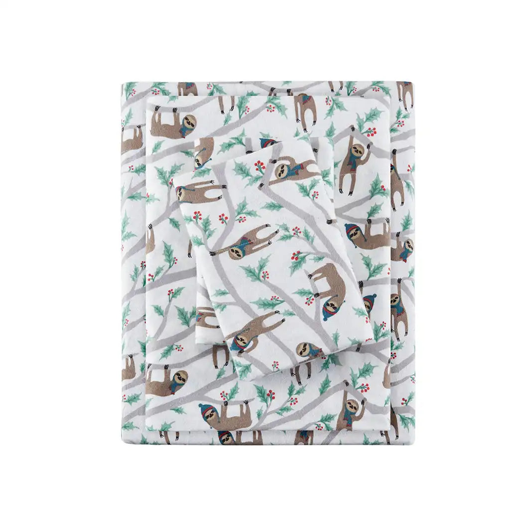 Cozy Cotton Flannel Printed Sheet Set
