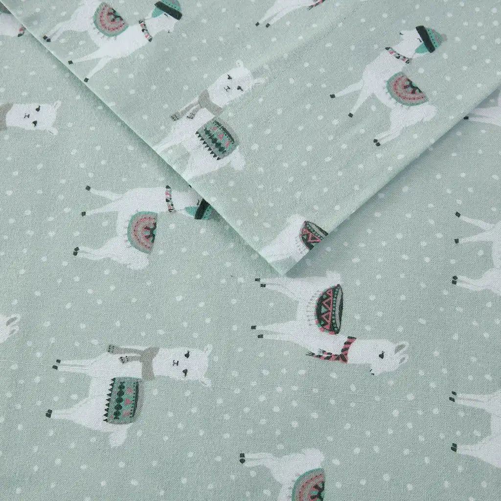 Cozy Cotton Flannel Printed Sheet Set