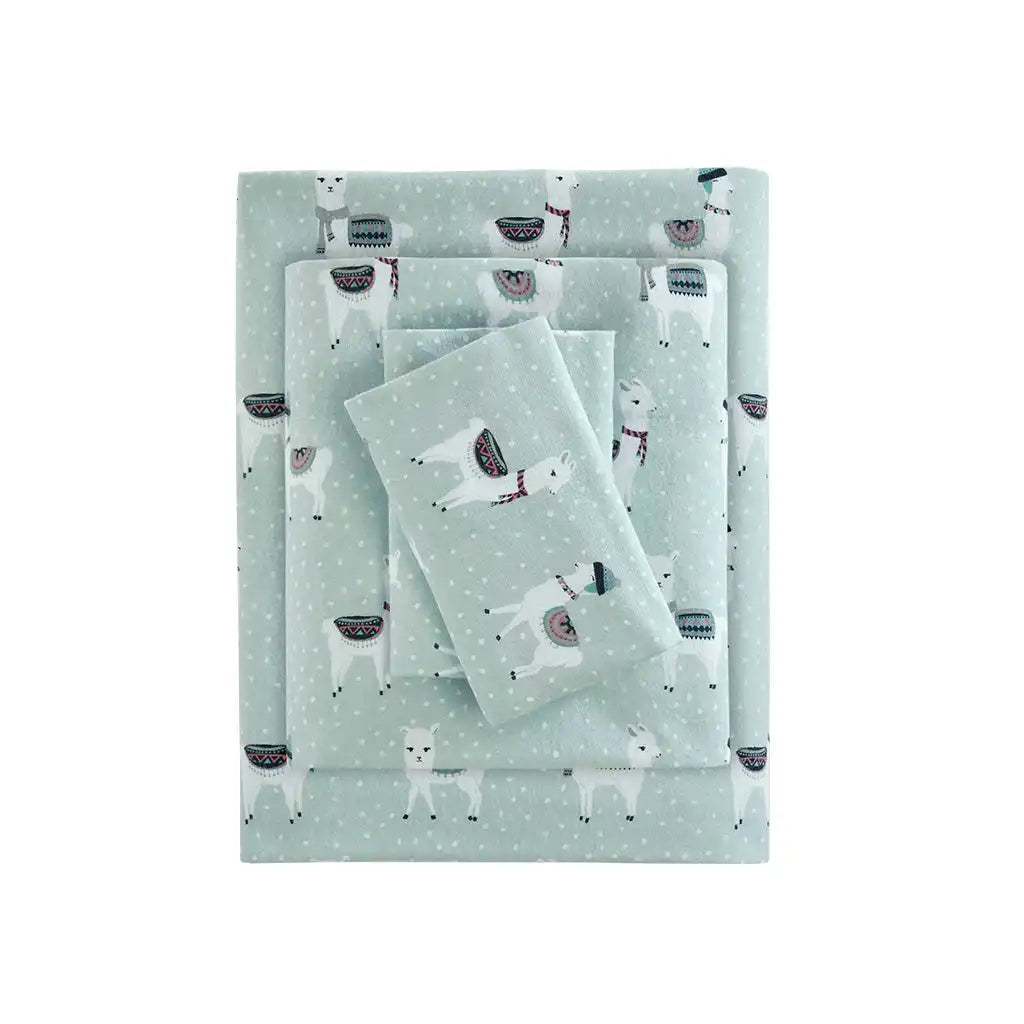 Cozy Cotton Flannel Printed Sheet Set
