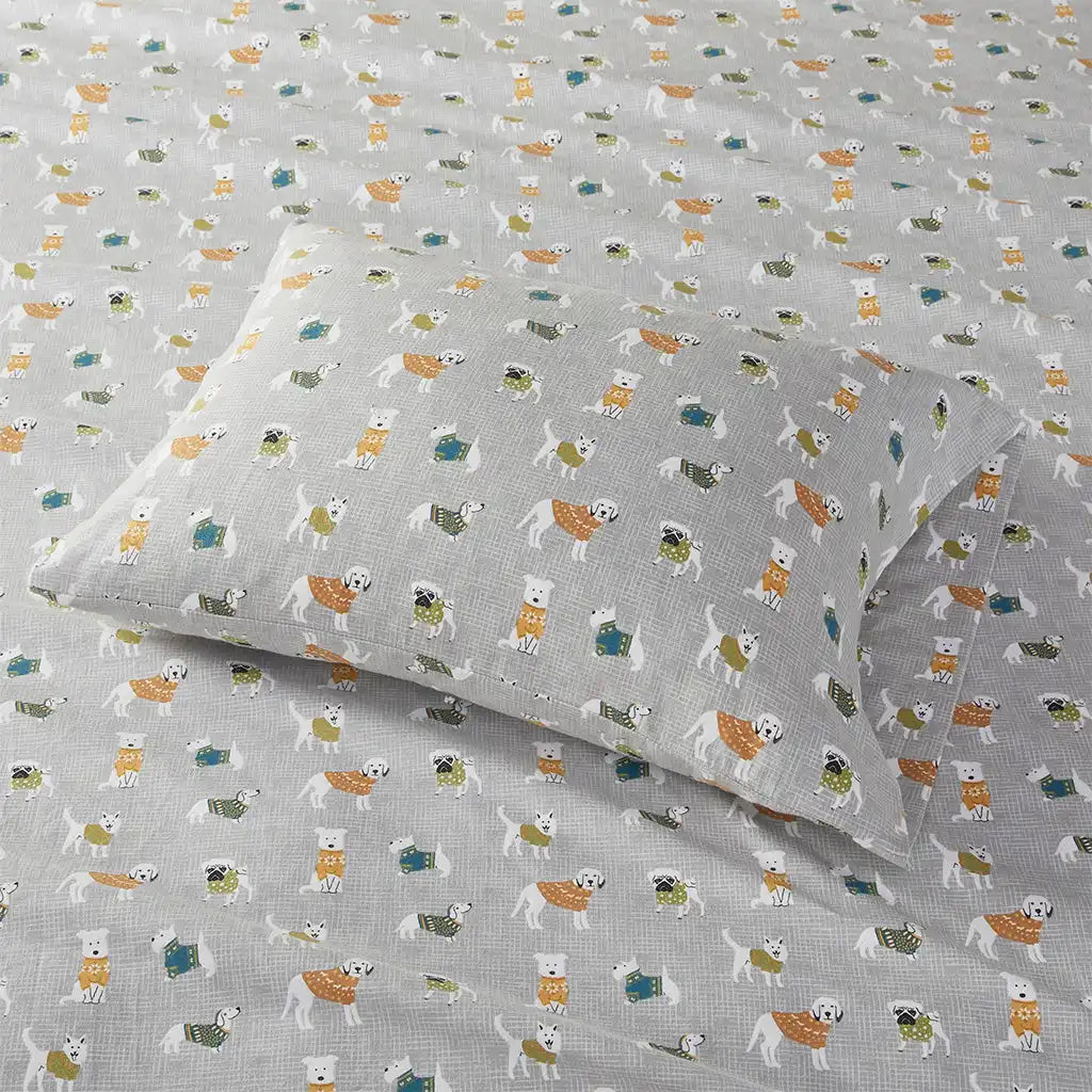 Cozy Cotton Flannel Printed Sheet Set