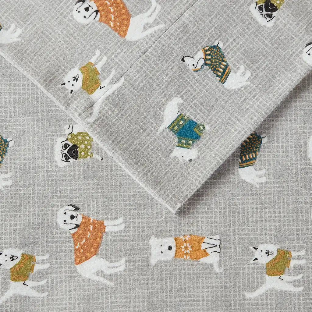 Cozy Cotton Flannel Printed Sheet Set