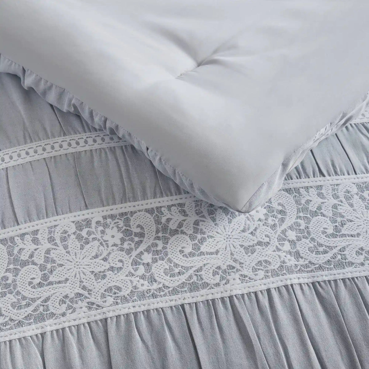 Perryn 7-Piece Jacquard Comforter Set with Decorative Pillow