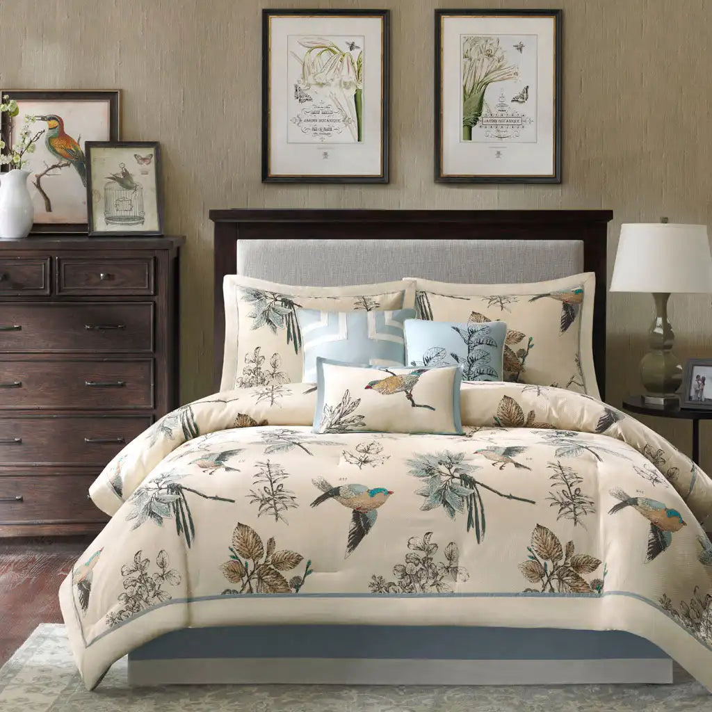 Quincy Cottage 7-Piece Printed Cotton Twill Comforter Set