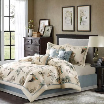 Quincy Cottage 7-Piece Printed Cotton Twill Comforter Set