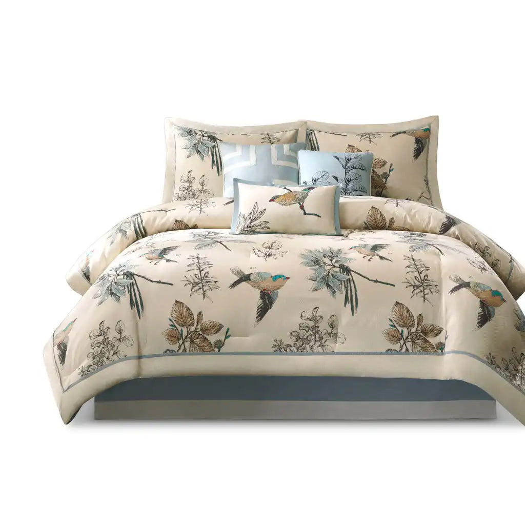 Quincy Cottage 7-Piece Printed Cotton Twill Comforter Set