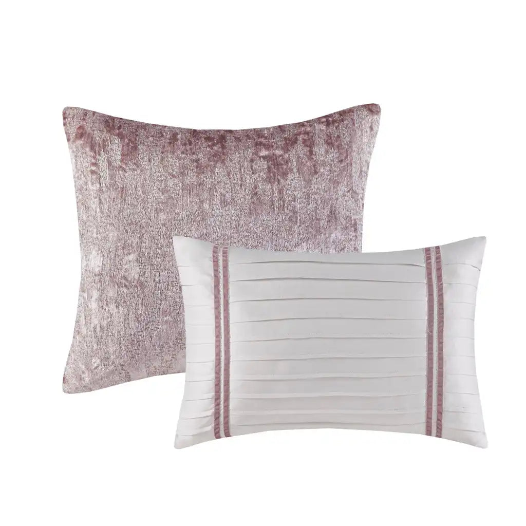 Lee 5-Piece Crinkle Velvet Comforter Set