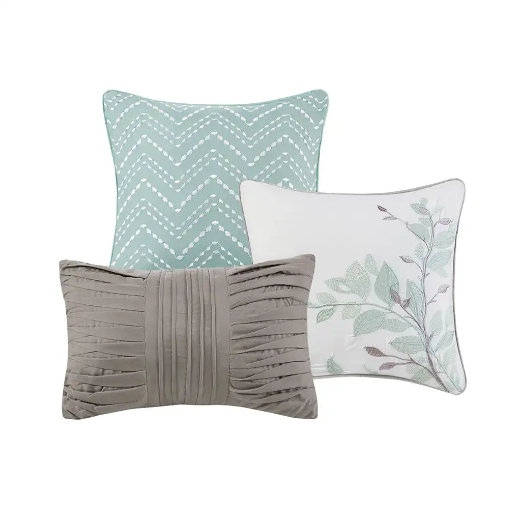 Claire 6-Piece Printed Quilt Set with Throw Pillows