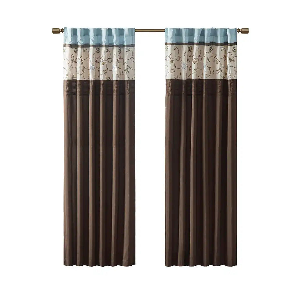 Serene Embroidered Curtain Panel