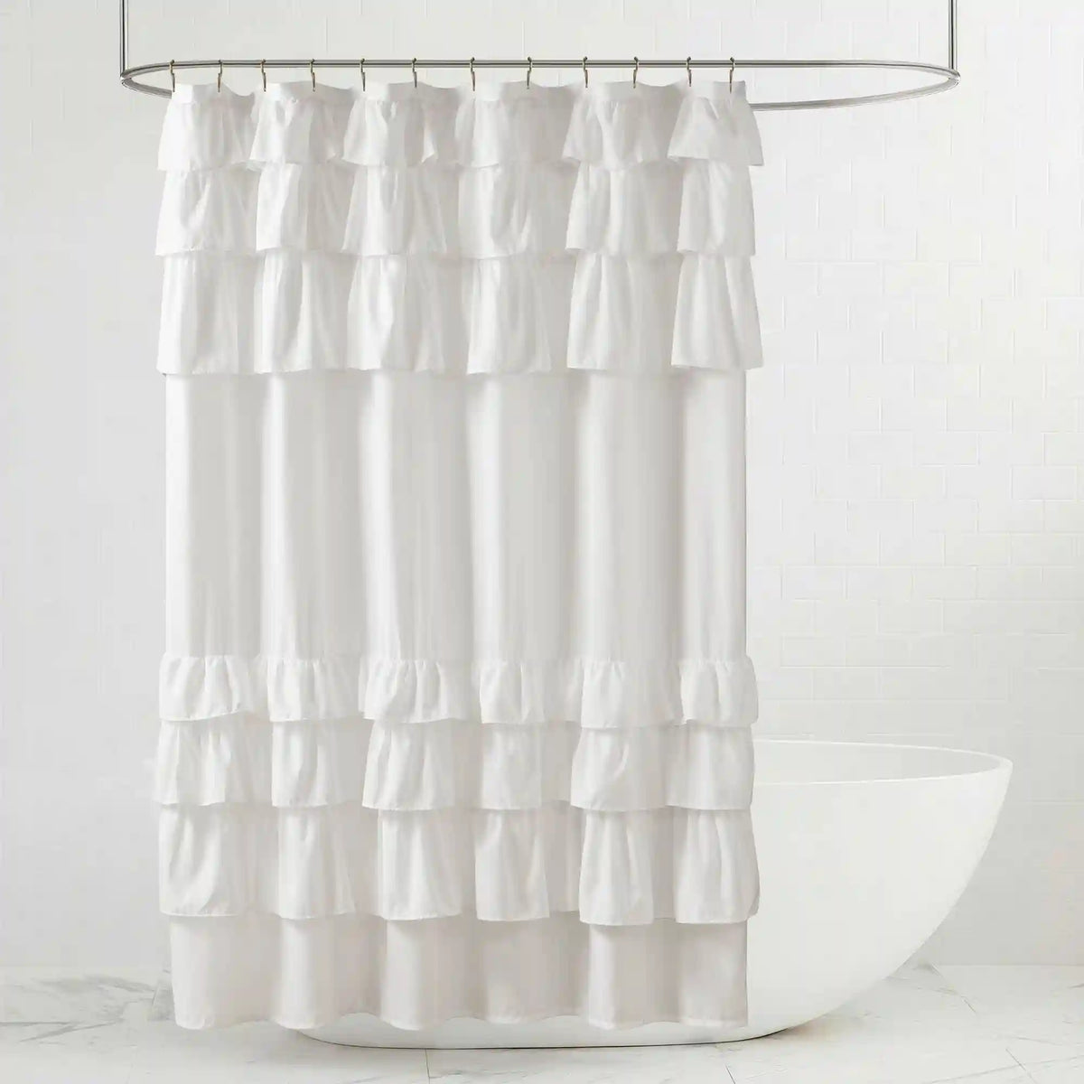 Grace Ruffled Shower Curtain