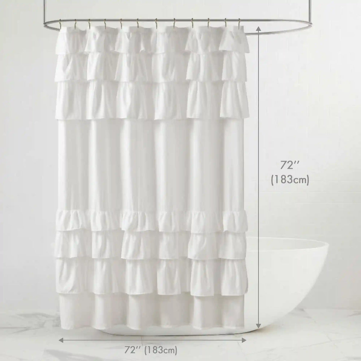 Grace Ruffled Shower Curtain