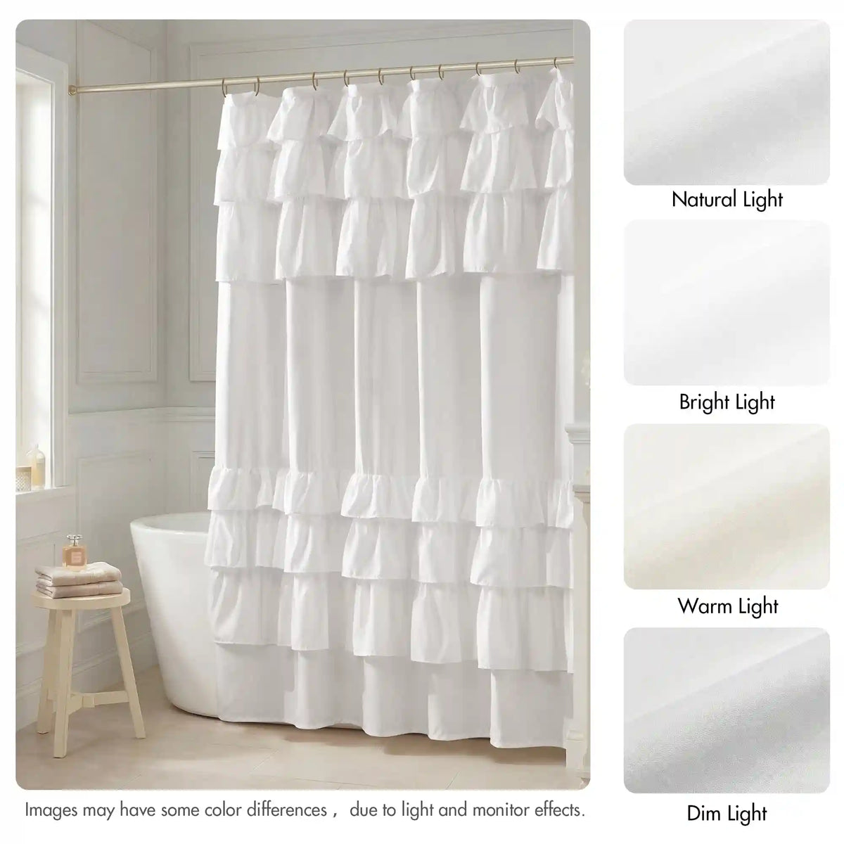 Grace Ruffled Shower Curtain