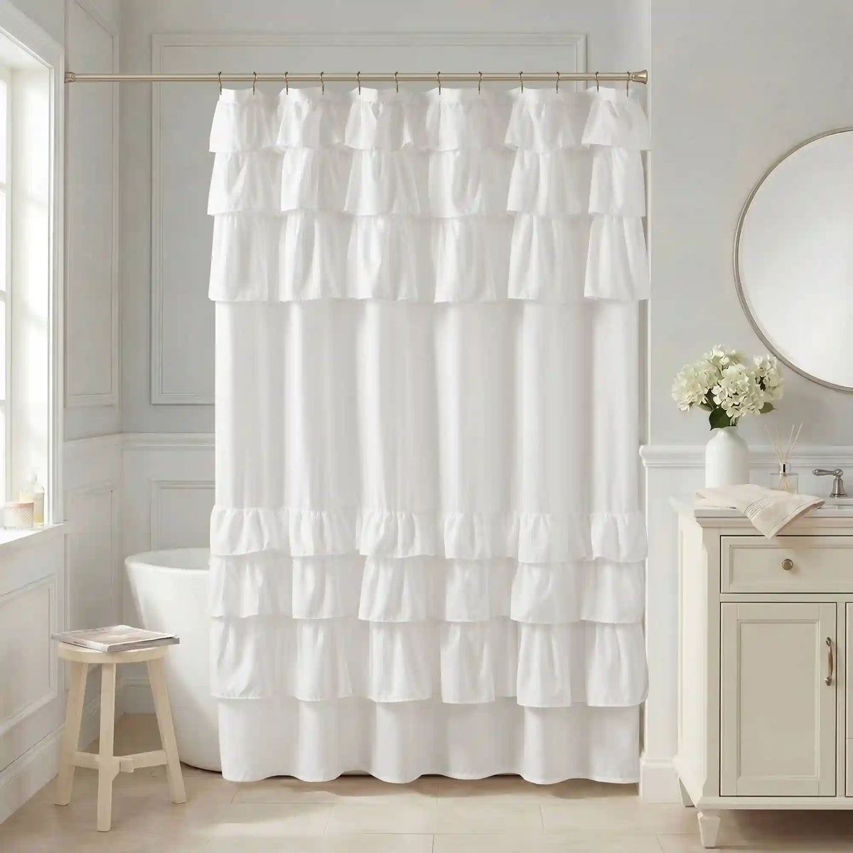 Grace Ruffled Shower Curtain