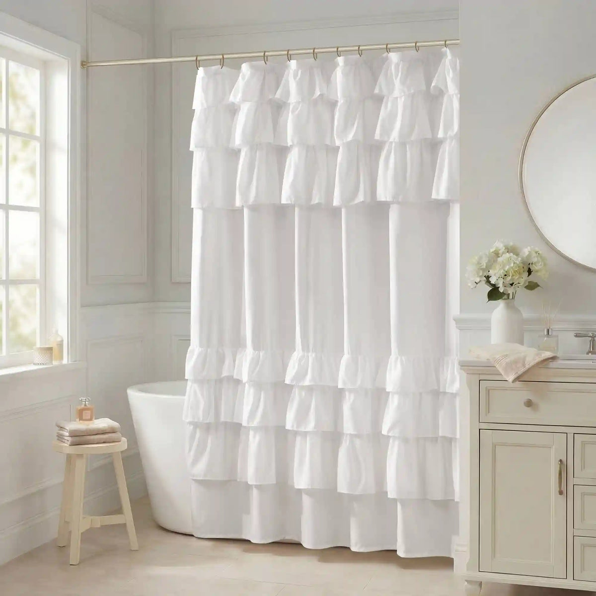 Grace Ruffled Shower Curtain