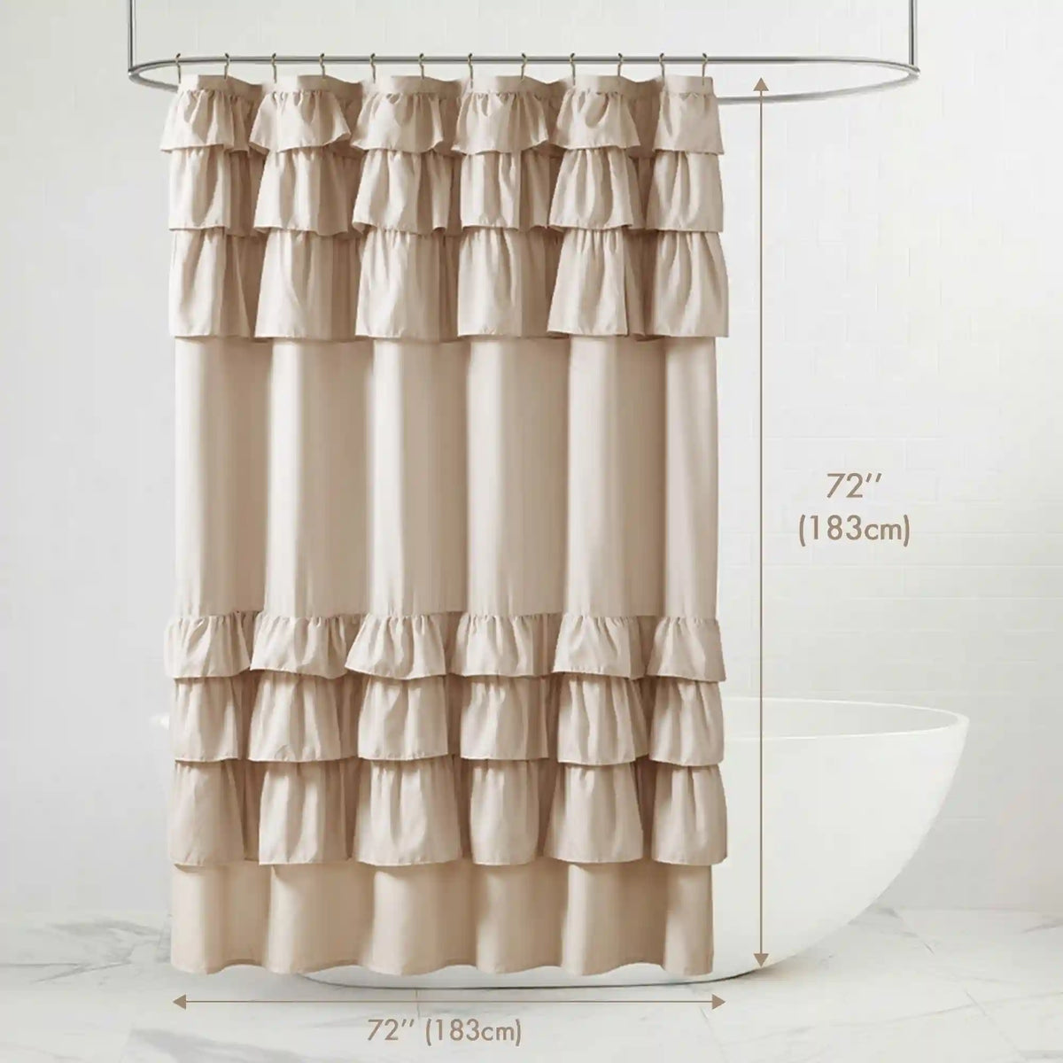Grace Ruffled Shower Curtain