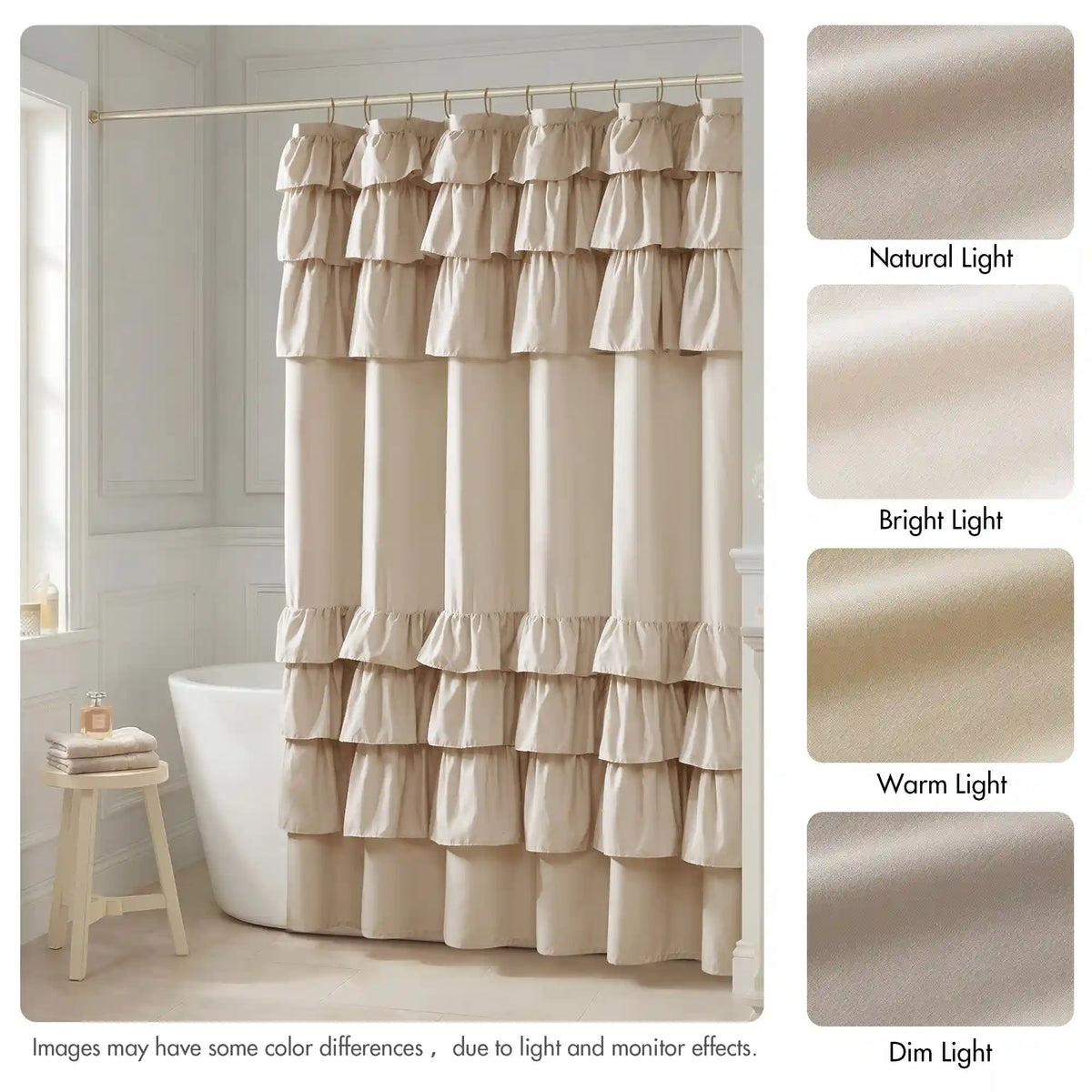 Grace Ruffled Shower Curtain
