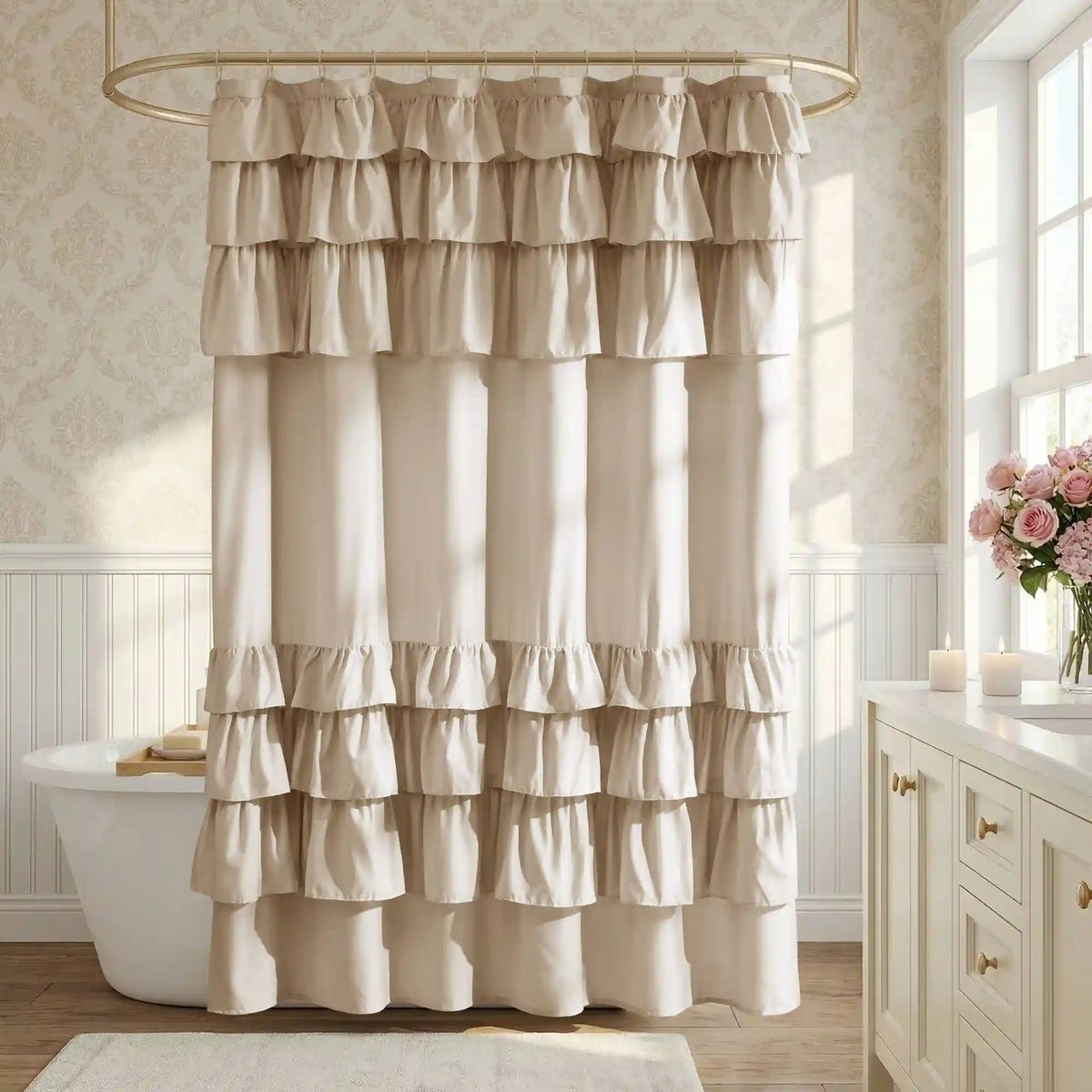 Grace Ruffled Shower Curtain