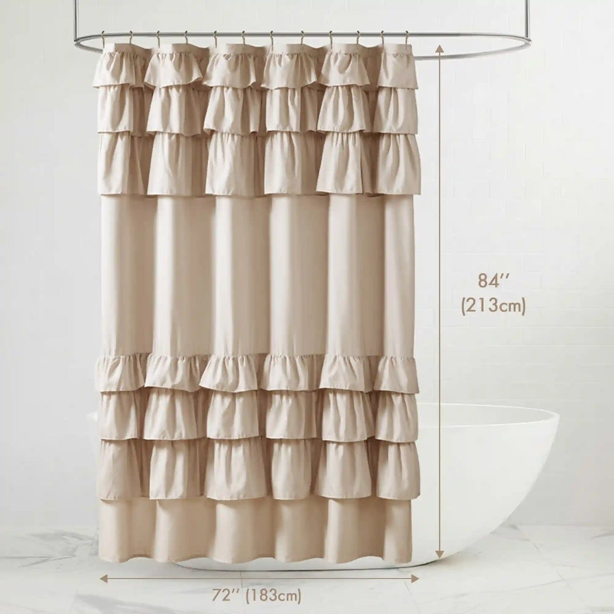 Grace Ruffled Shower Curtain