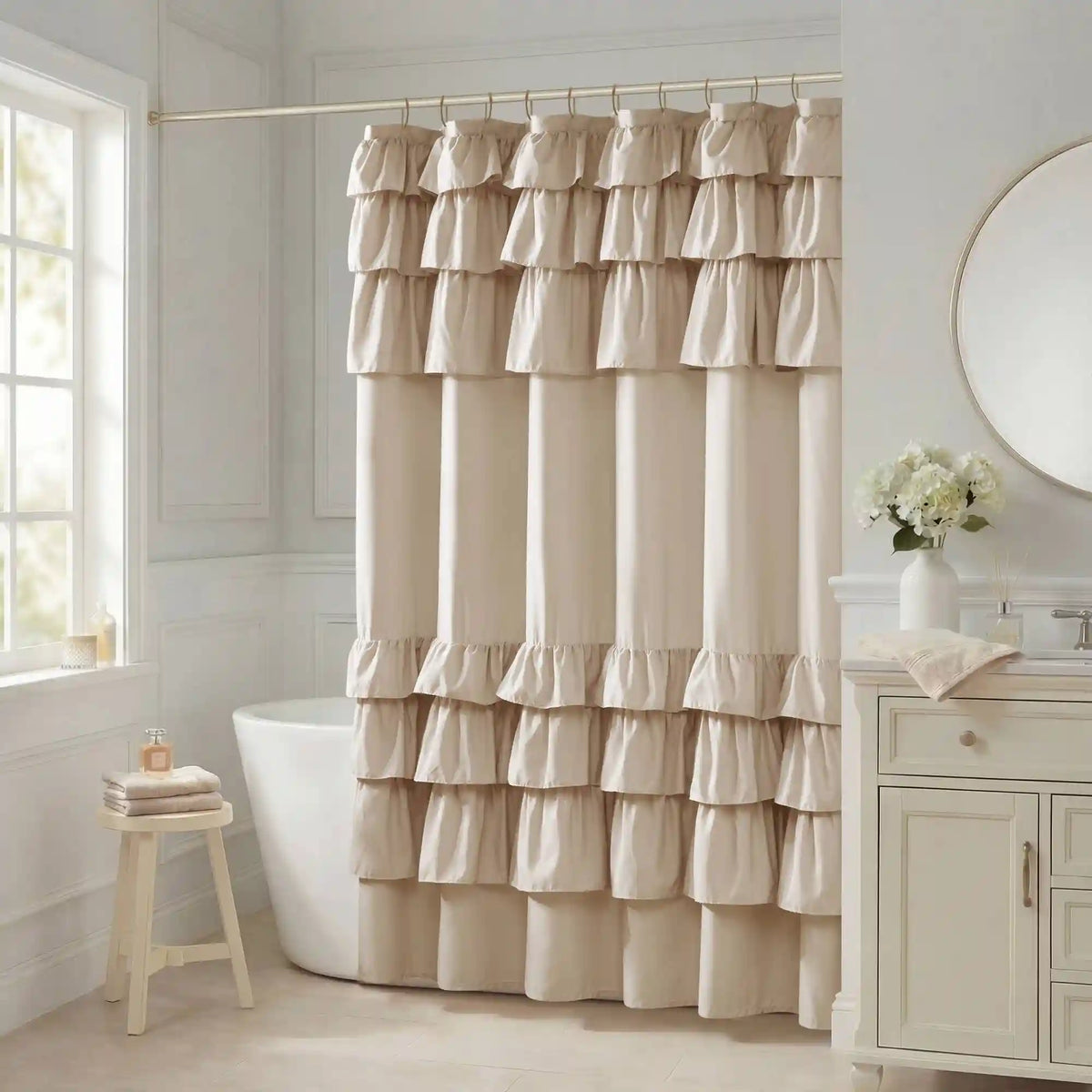 Grace Ruffled Shower Curtain