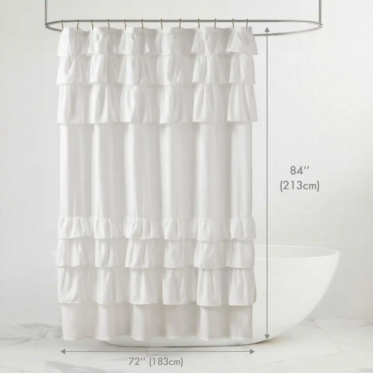Grace Ruffled Shower Curtain