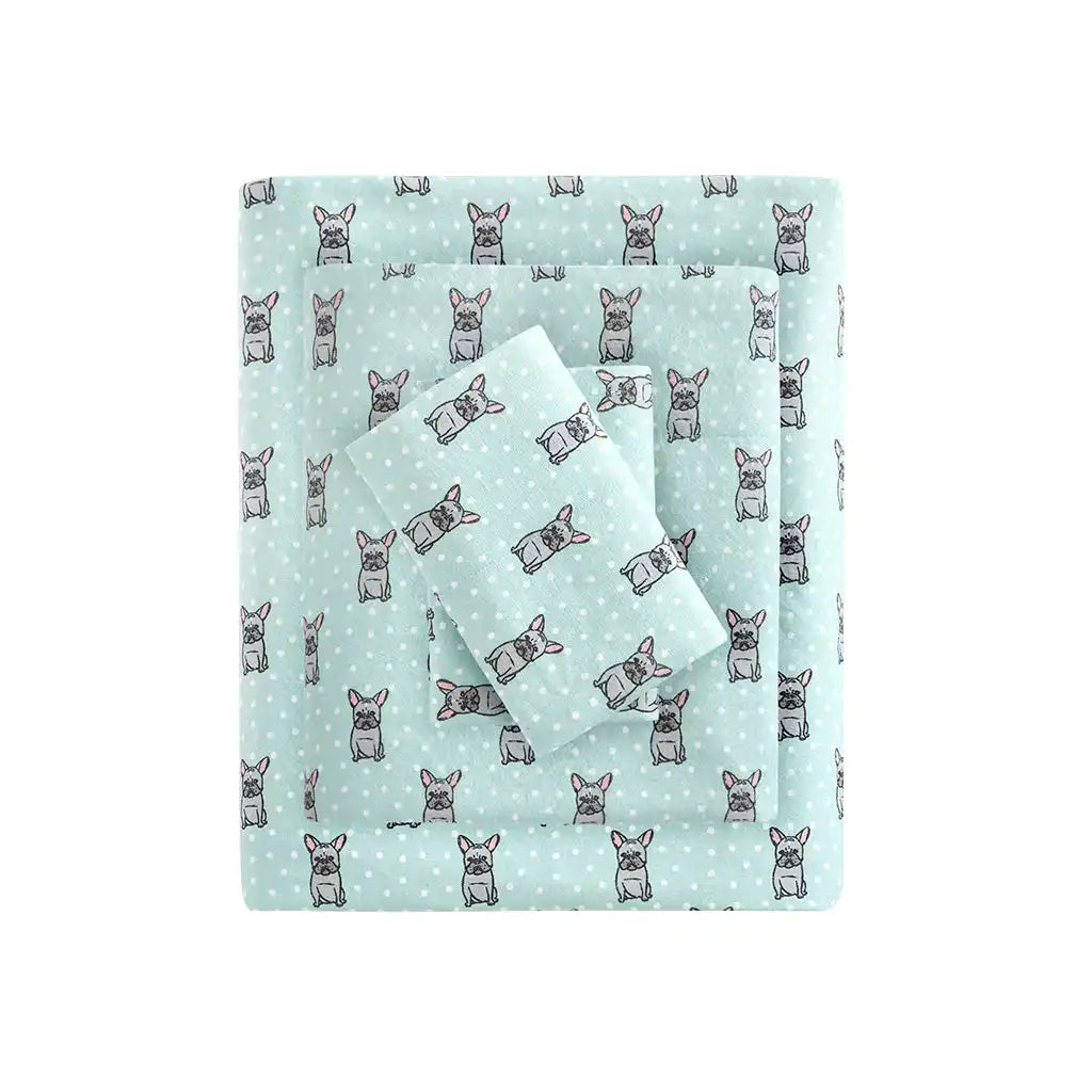 Cozy Cotton Flannel Printed Sheet Set