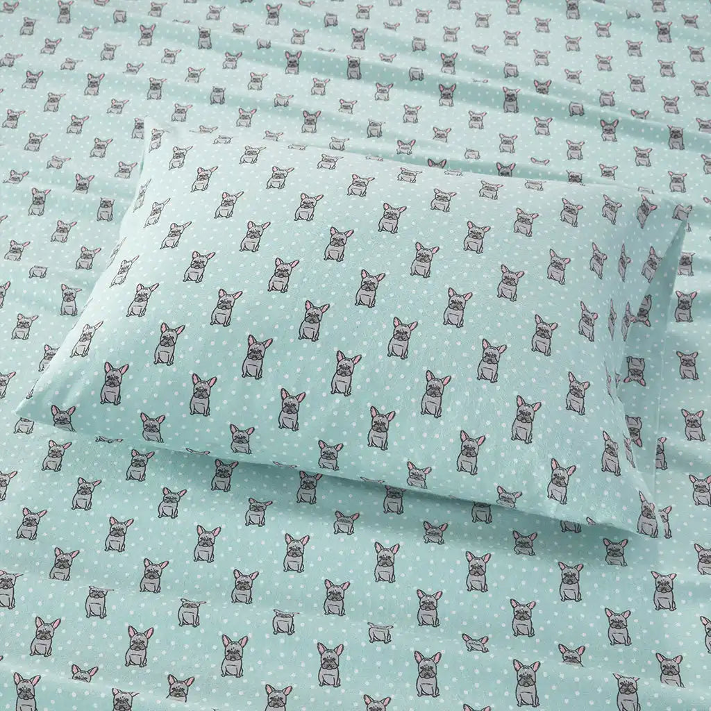 Cozy Cotton Flannel Printed Sheet Set