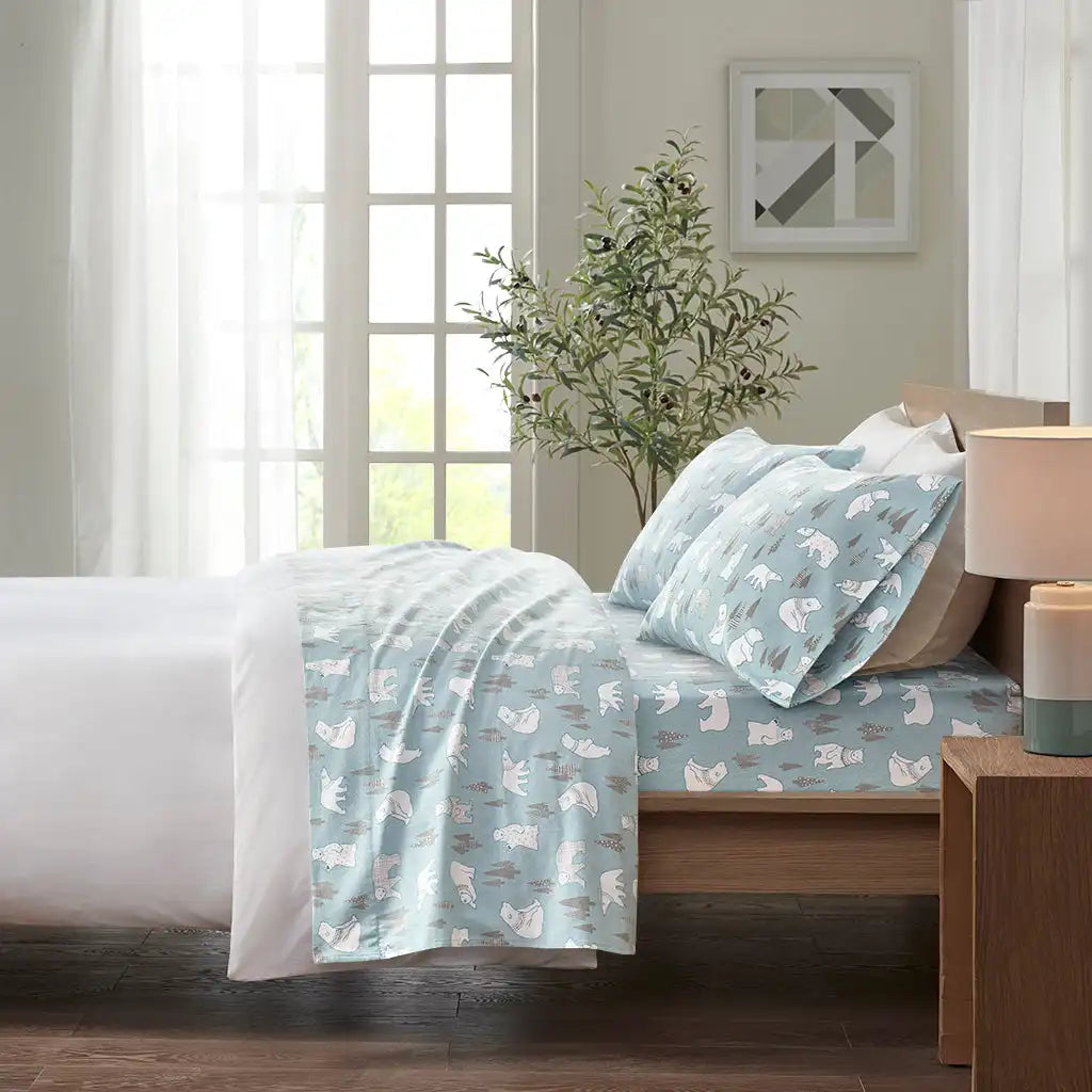 Cozy Cotton Flannel Printed Sheet Set