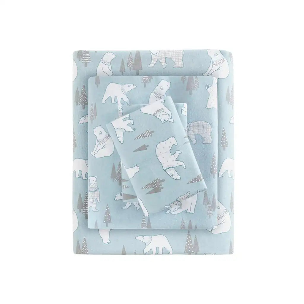 Cozy Cotton Flannel Printed Sheet Set