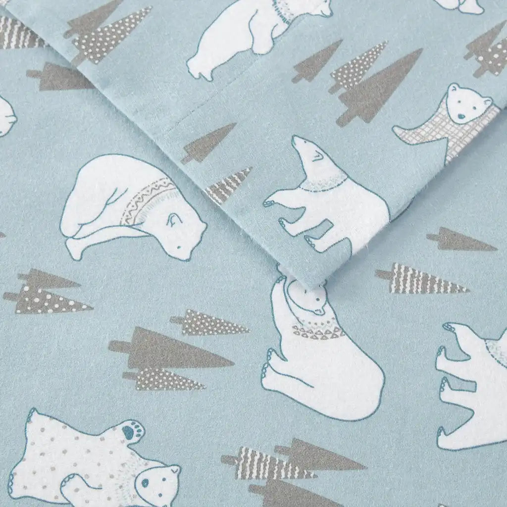 Cozy Cotton Flannel Printed Sheet Set