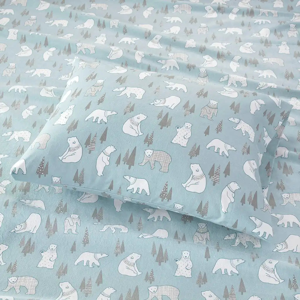 Cozy Cotton Flannel Printed Sheet Set