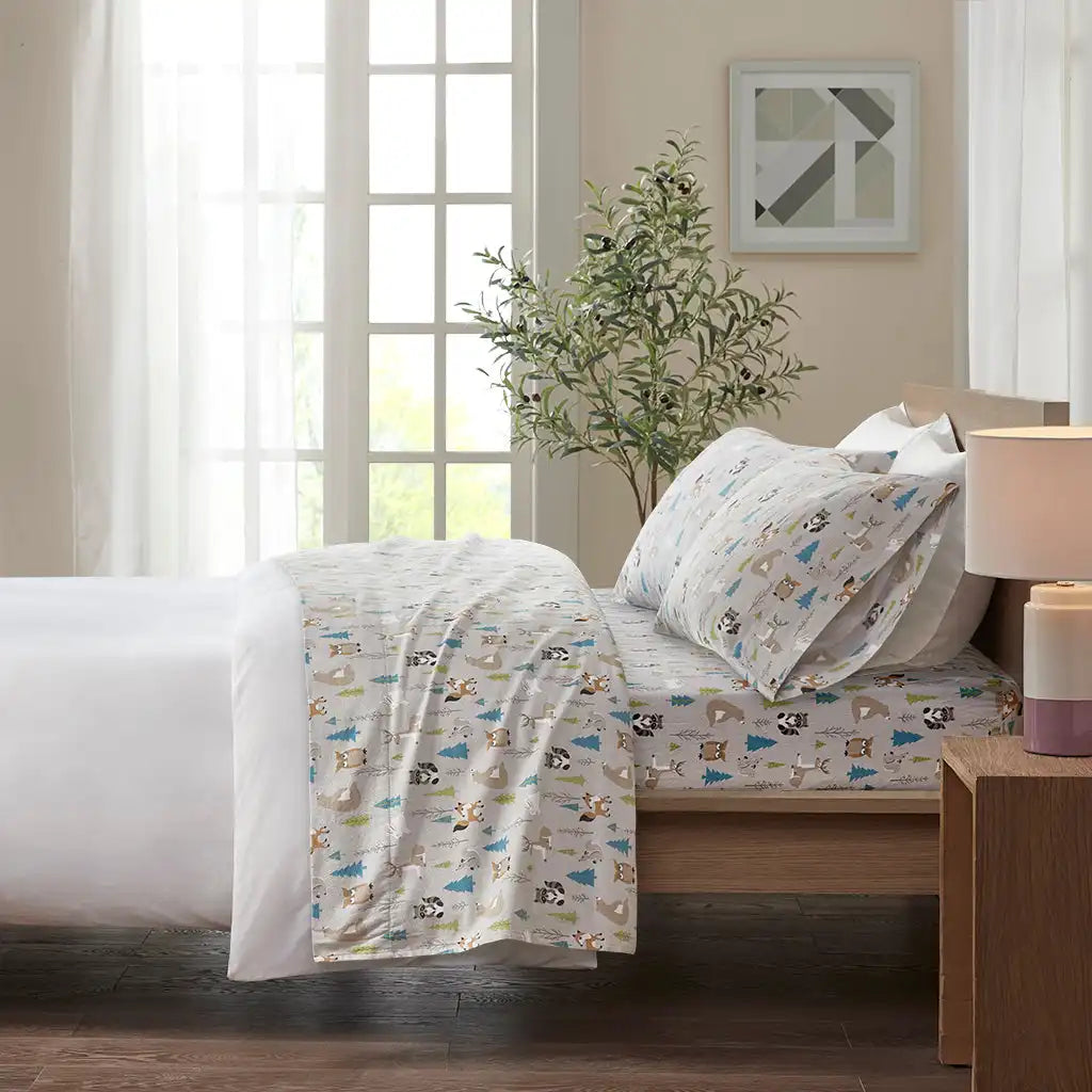 Cozy Cotton Flannel Printed Sheet Set