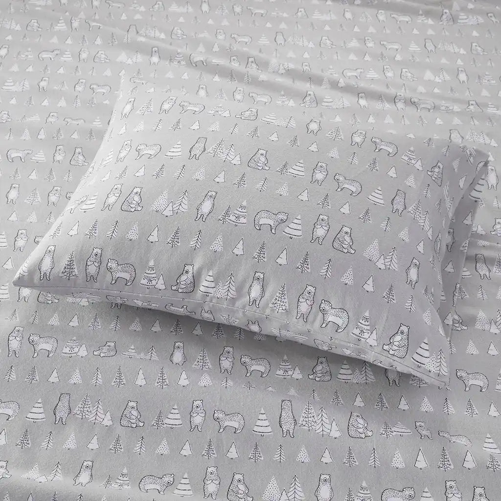 Cozy Cotton Flannel Printed Sheet Set