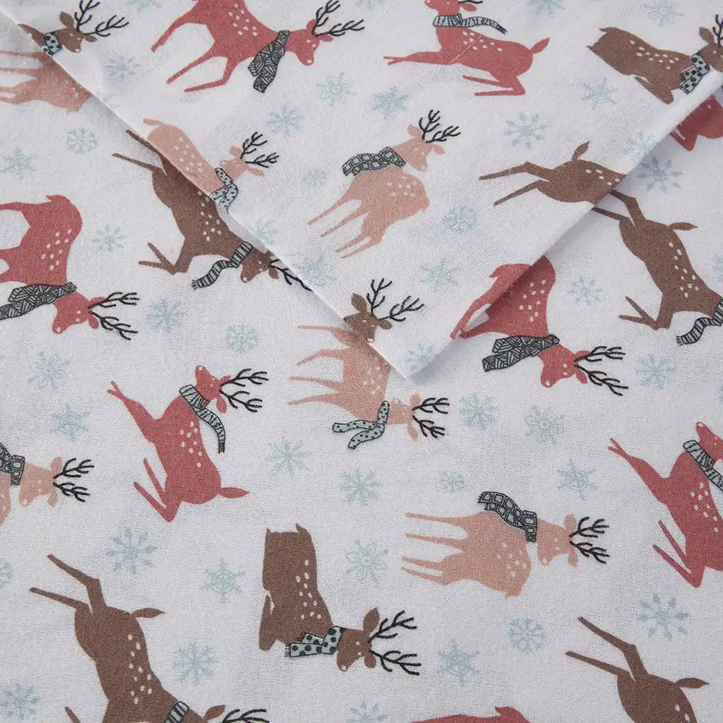 Cozy Cotton Flannel Printed Sheet Set