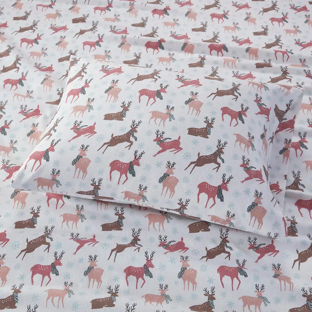 Cozy Cotton Flannel Printed Sheet Set