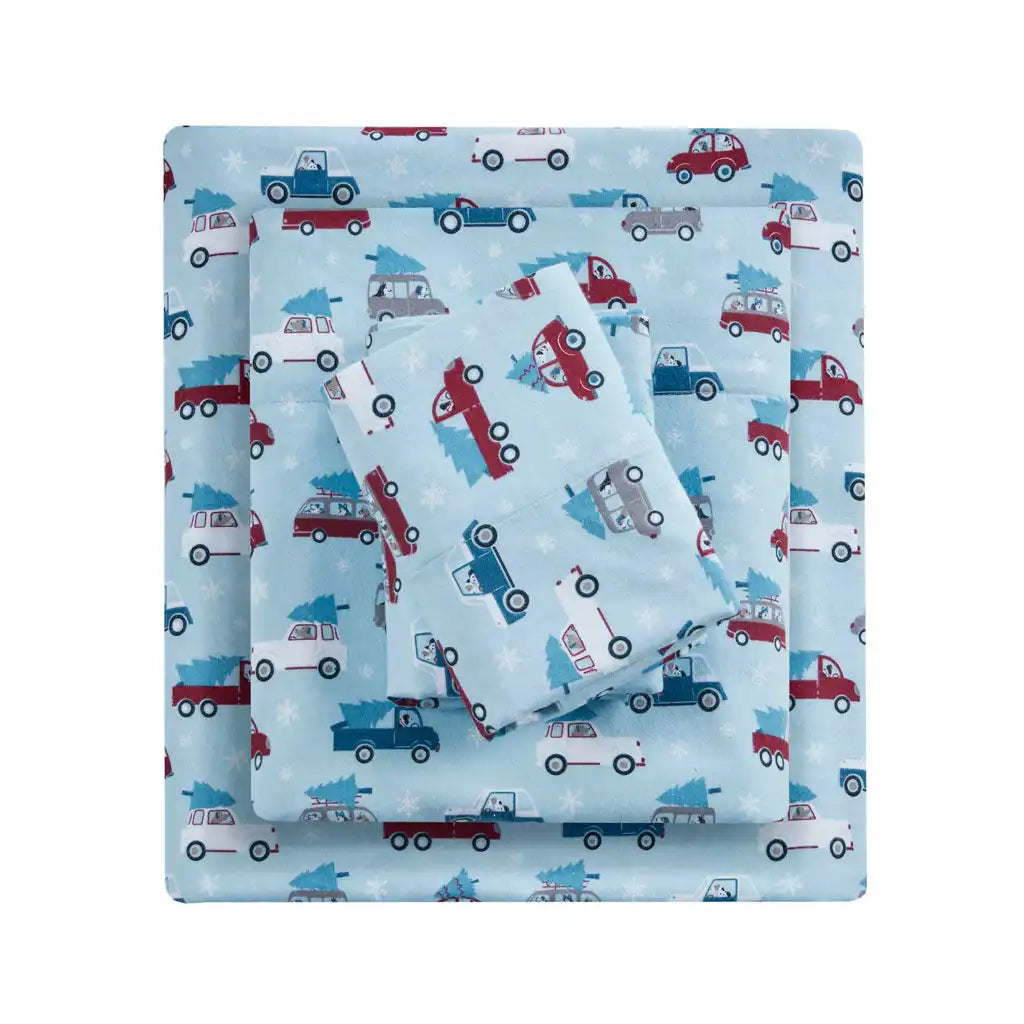 Cozy Cotton Flannel Printed Sheet Set