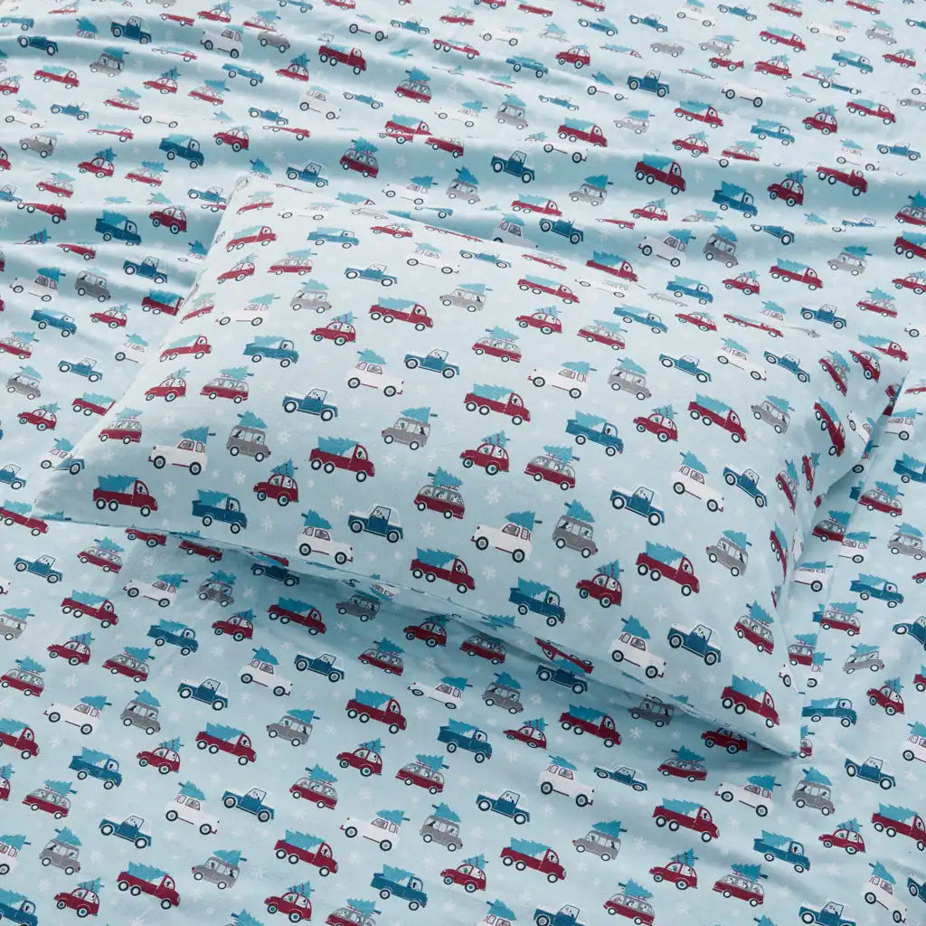 Cozy Cotton Flannel Printed Sheet Set