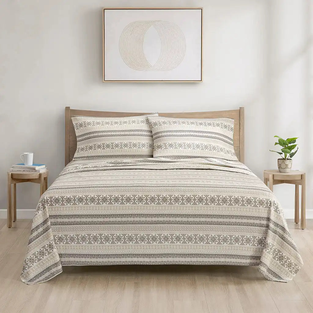 Cozy Cotton Flannel Printed Sheet Set
