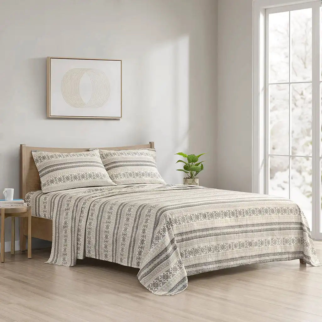 Cozy Cotton Flannel Printed Sheet Set