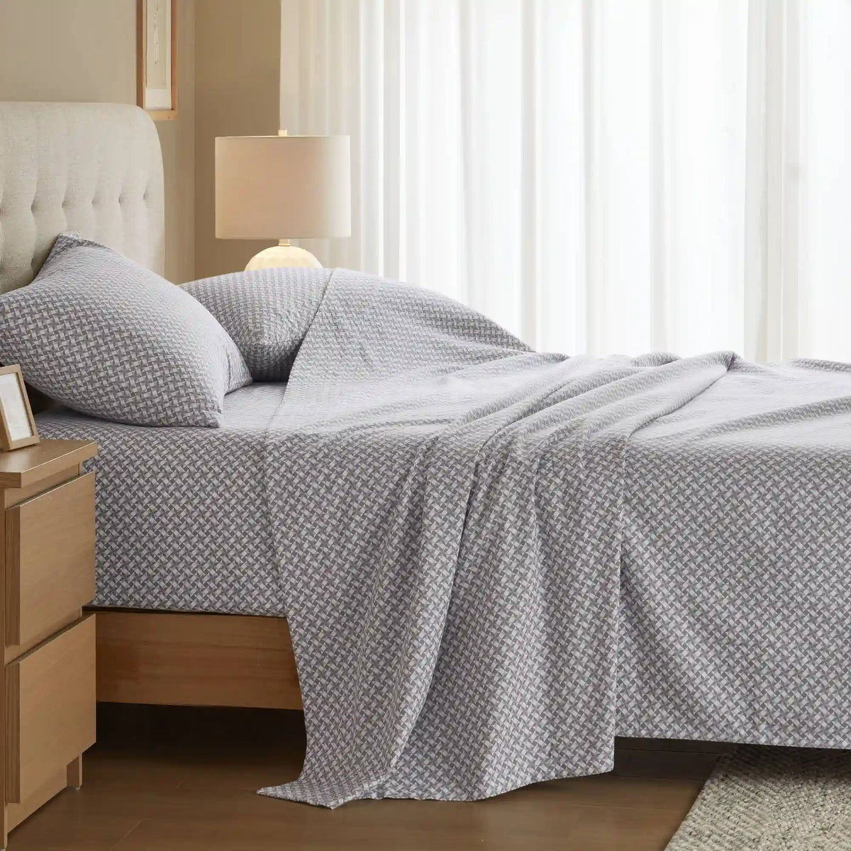 Cozy Cotton Flannel Printed Sheet Set