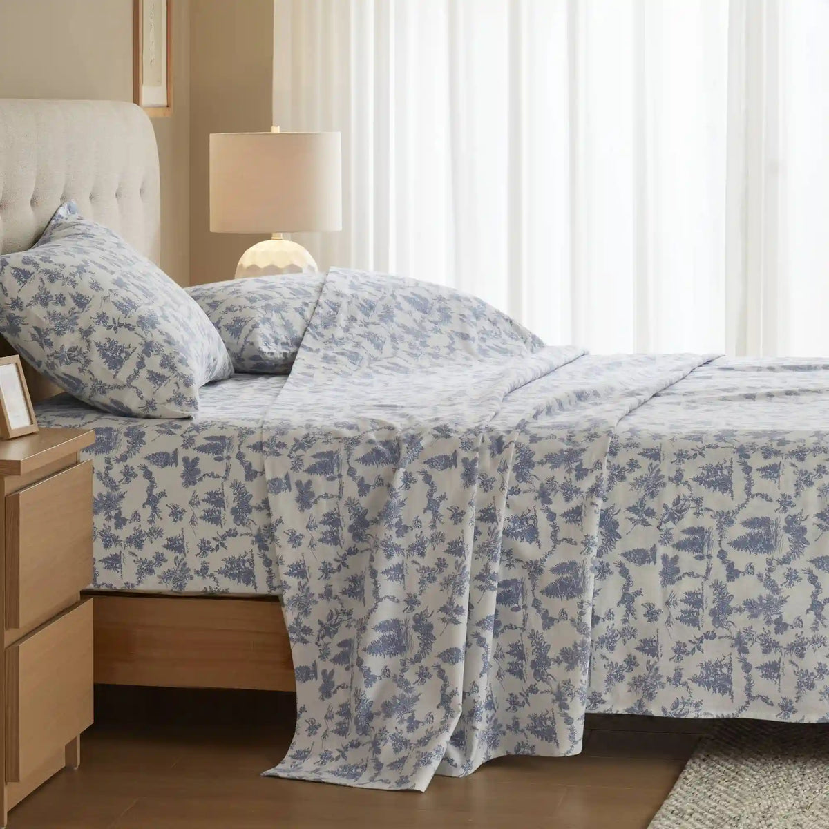 Cozy Cotton Flannel Printed Sheet Set