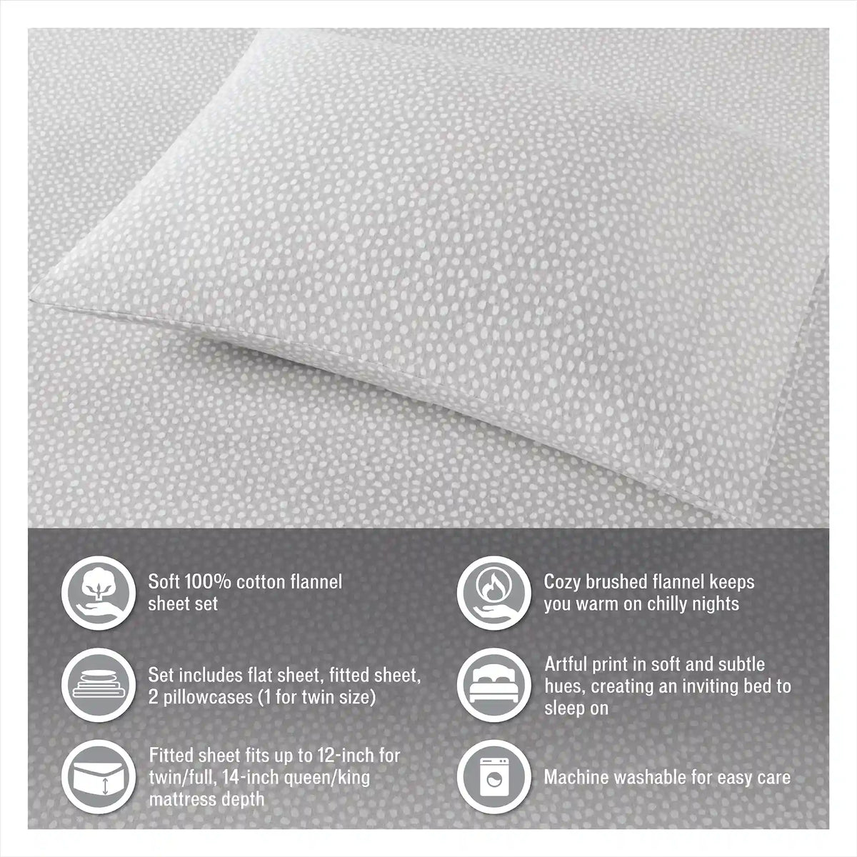 Cozy Cotton Flannel Printed Sheet Set