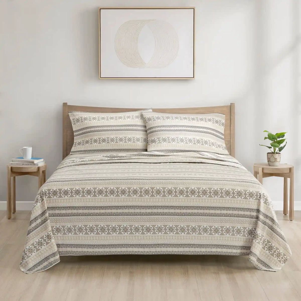 Cozy Cotton Flannel Printed Sheet Set
