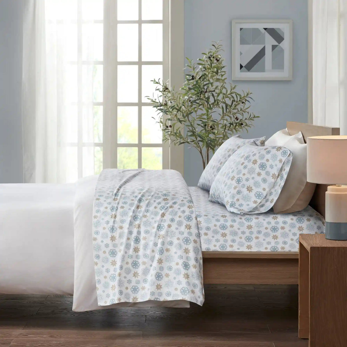 Cozy Cotton Flannel Printed Sheet Set