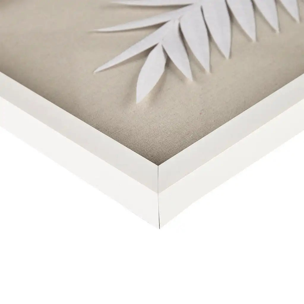 Sabal Framed Rice Paper Palm Leaves 3-Piece Shadowbox Wall Decor Set