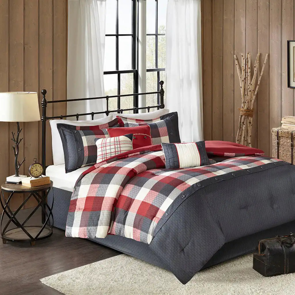 Ridge 7-Piece Herringbone Comforter Set