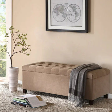 Shandra Tufted Top Upholstered Storage Bench