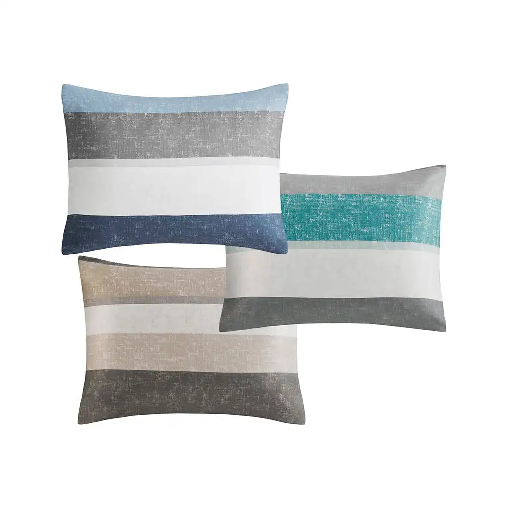 Jaxon Stripe Antimicrobial Comforter Set with Bed Sheets Bed in a Bag