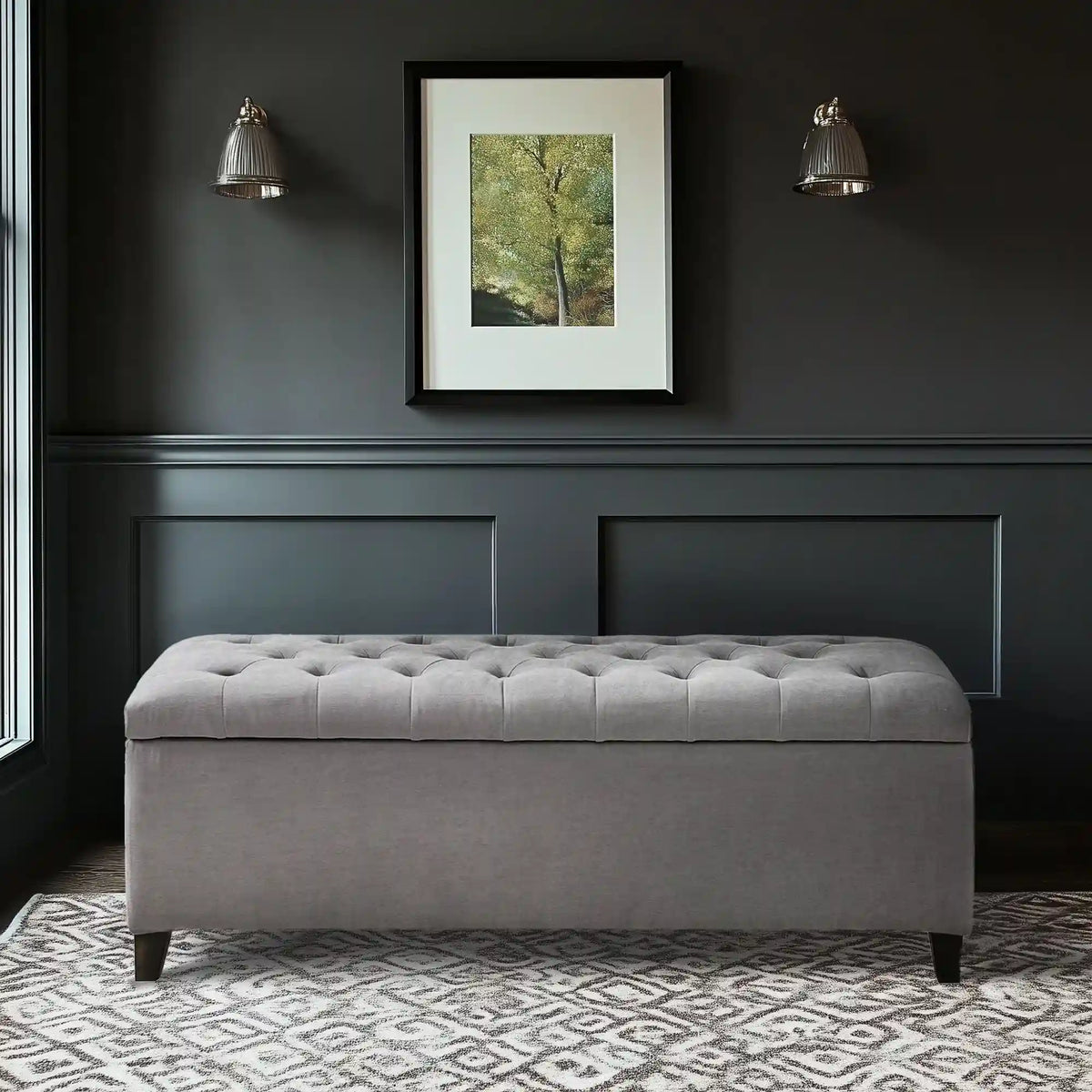 Shandra Tufted Top Upholstered Storage Bench