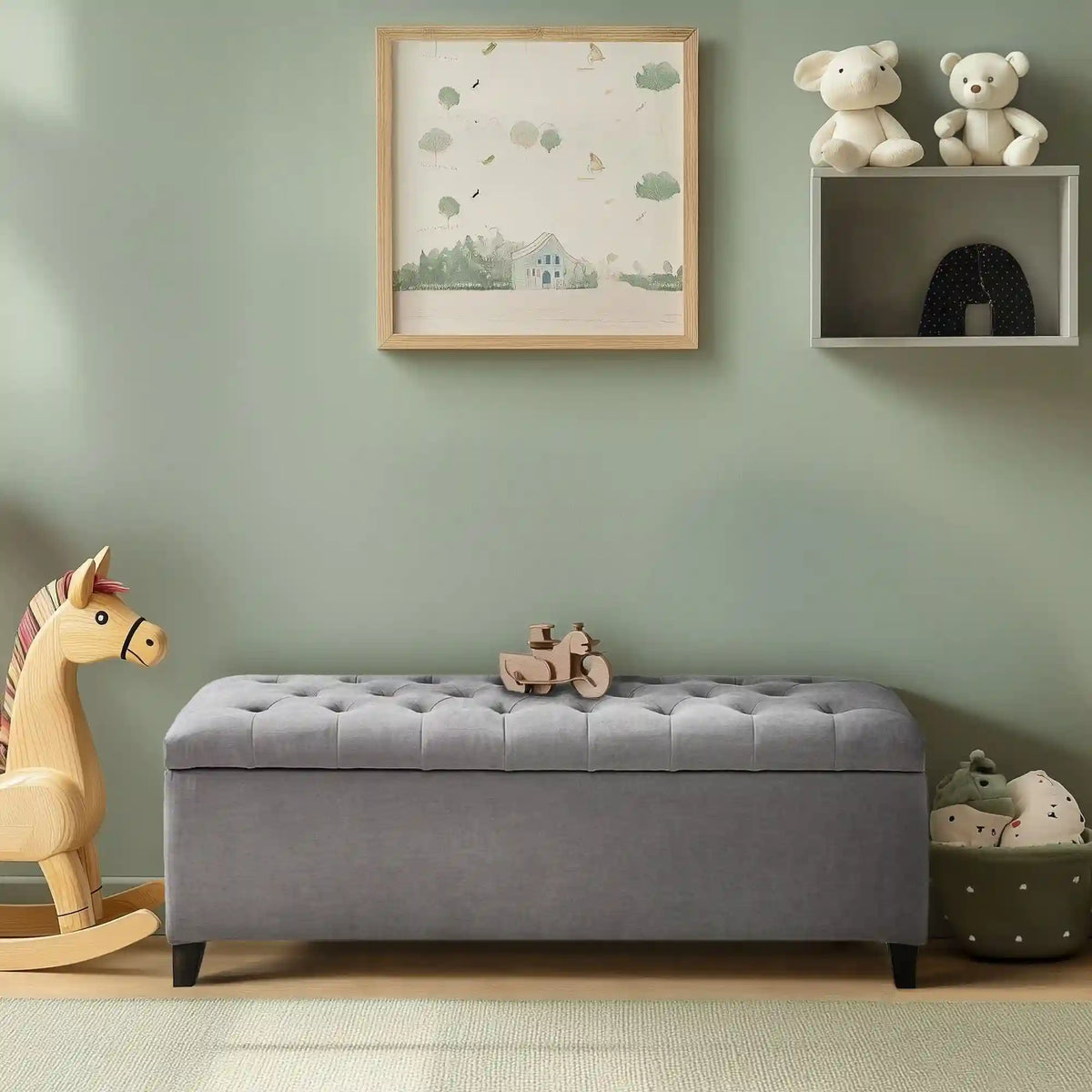 Shandra Tufted Top Upholstered Storage Bench