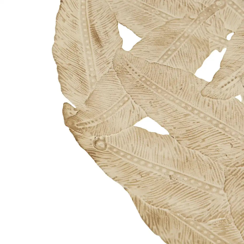 Rossi Textured Feather 3-Piece Metal Disc Wall Decor Set